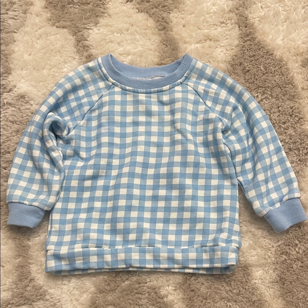 Stitchy Fish Checkered Kids Sweatshirt
